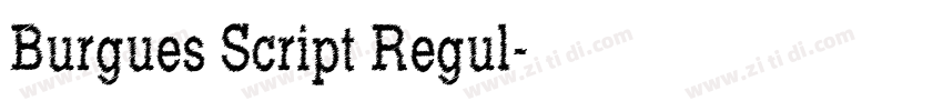 Burgues Script Regul字体转换